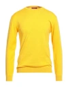 Daniele Fiesoli Man Sweater Yellow Size L Cotton