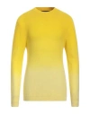 Daniele Fiesoli Man Sweater Yellow Size Xl Merino Wool, Polyamide, Cashmere