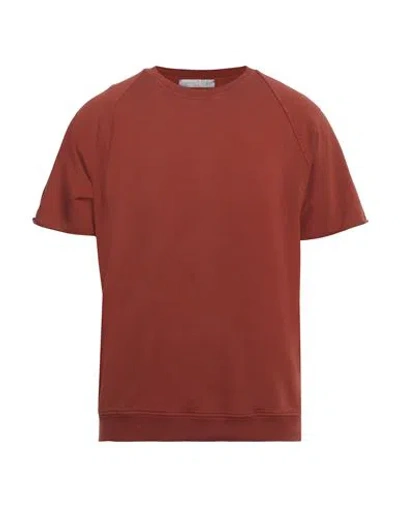 Daniele Fiesoli Man Sweatshirt Brick Size L Cotton, Elastane In Red
