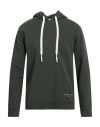 Daniele Fiesoli Man Sweatshirt Dark Green Size M Cotton, Elastane