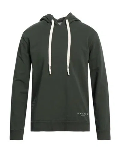 Daniele Fiesoli Man Sweatshirt Dark Green Size M Cotton, Elastane
