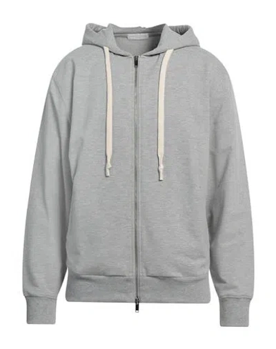 Daniele Fiesoli Man Sweatshirt Grey Size L Cotton, Elastane