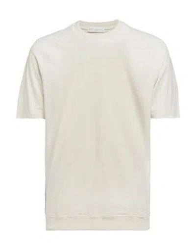 Daniele Fiesoli Man Sweatshirt Ivory Size L Cotton, Elastane In White
