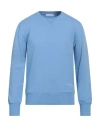 Daniele Fiesoli Man Sweatshirt Light Blue Size L Cotton, Elastane In Blue