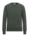 Daniele Fiesoli Man Sweatshirt Military Green Size L Cotton, Elastane