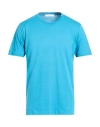 Daniele Fiesoli Man T-shirt Azure Size Xxl Cotton In Blue
