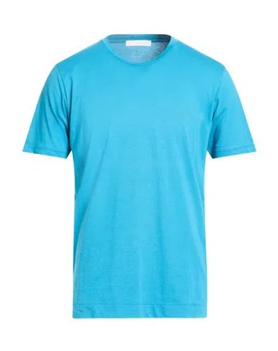 Daniele Fiesoli Man T-shirt Azure Size Xxl Cotton In Blue