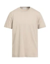 Daniele Fiesoli Man T-shirt Beige Size L Cotton In Neutral