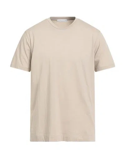 Daniele Fiesoli Man T-shirt Beige Size L Cotton In Neutral