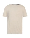 Daniele Fiesoli Man T-shirt Beige Size M Linen, Elastane