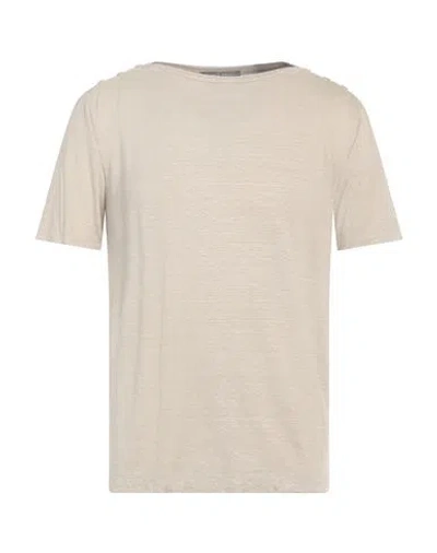 Daniele Fiesoli Man T-shirt Beige Size M Linen, Elastane
