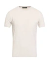 Daniele Fiesoli Man T-shirt Beige Size M Linen, Elastane In Neutral