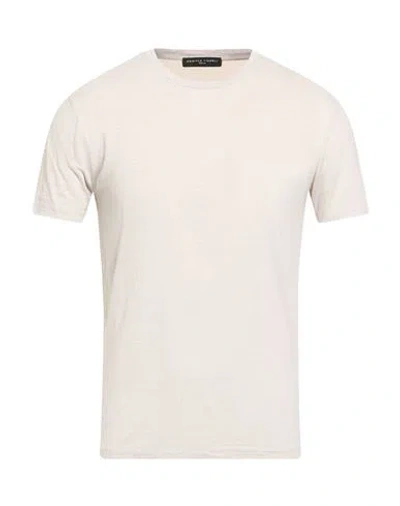 Daniele Fiesoli Man T-shirt Beige Size M Linen, Elastane In Neutral