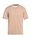 Daniele Fiesoli Man T-shirt Beige Size L Cupro, Elastane