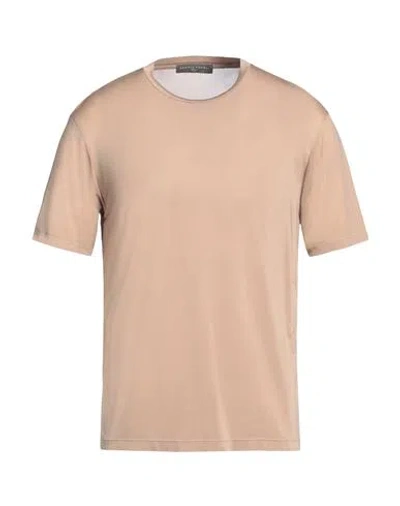Daniele Fiesoli Man T-shirt Beige Size S Cupro, Elastane In Beige