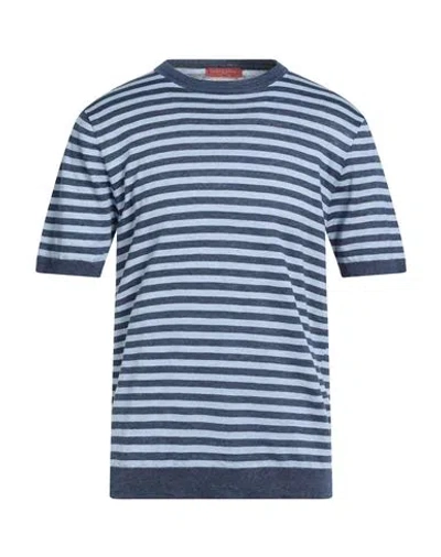 Daniele Fiesoli Man T-shirt Blue Size L Linen