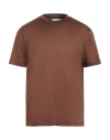 Daniele Fiesoli Man T-shirt Brown Size L Cotton