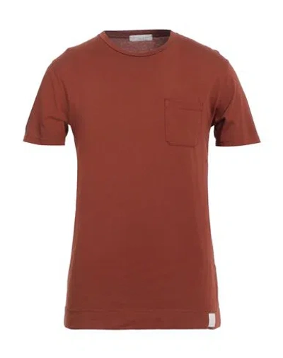 Daniele Fiesoli Man T-shirt Brown Size L Cotton