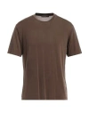 Daniele Fiesoli Man T-shirt Chocolate Brown Size Xl Cupro, Elastane In Brown