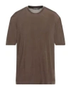 Daniele Fiesoli Man T-shirt Chocolate Brown Size Xl Cupro, Elastane In Brown