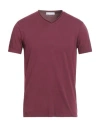 Daniele Fiesoli Man T-shirt Burgundy Size L Cotton In Red