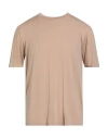 Daniele Fiesoli Man T-shirt Camel Size L Cupro, Elastane In Sand
