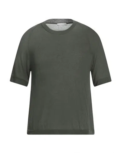 Daniele Fiesoli Man T-shirt Dark Green Size M Viscose, Nylon, Cashmere, Elastane In Green