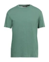 Daniele Fiesoli Man T-shirt Green Size L Linen, Elastane