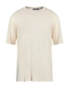 Daniele Fiesoli Man T-shirt Ivory Size Xxl Linen, Elastane In White