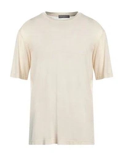 Daniele Fiesoli Man T-shirt Ivory Size Xxl Linen, Elastane In White