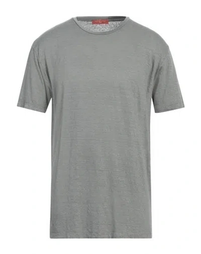 Daniele Fiesoli Man T-shirt Lead Size Xxl Linen, Elastane In Grey