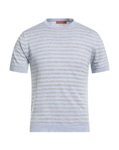 Daniele Fiesoli Man T-shirt Light Blue Size S Linen