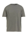 Daniele Fiesoli Man T-shirt Light Green Size L Linen, Elastane In Green