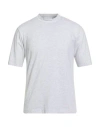Daniele Fiesoli Man T-shirt Light Grey Size L Cotton, Elastane