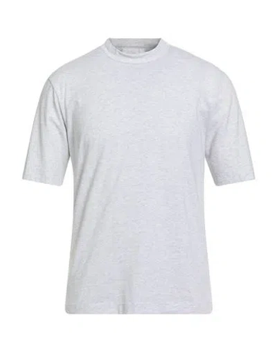 Daniele Fiesoli Man T-shirt Light Grey Size L Cotton, Elastane