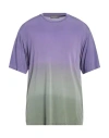 Daniele Fiesoli Man T-shirt Mauve Size L Cupro, Elastane In Purple