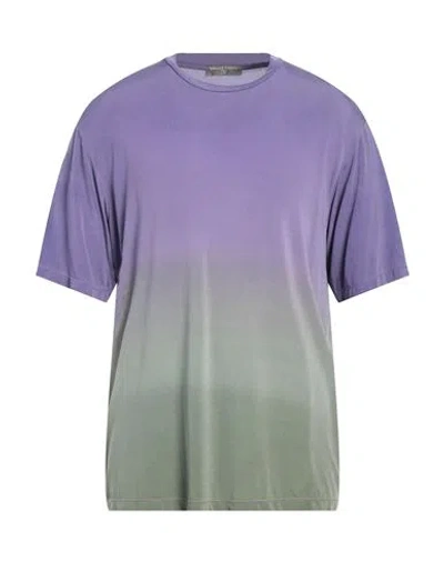 Daniele Fiesoli Man T-shirt Mauve Size L Cupro, Elastane In Purple