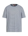 Daniele Fiesoli Man T-shirt Midnight Blue Size L Cotton In Multi
