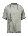 Daniele Fiesoli Man T-shirt Military Green Size L Cupro, Elastane In Green