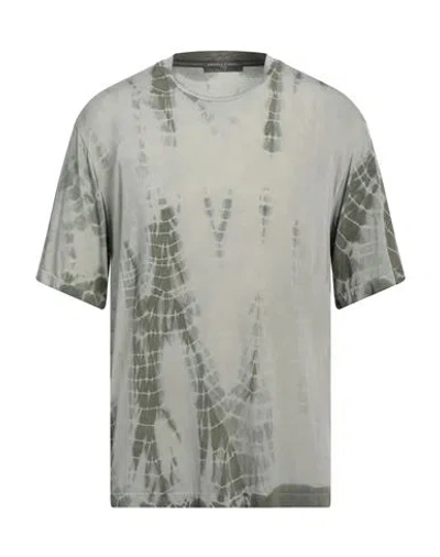 Daniele Fiesoli Man T-shirt Military Green Size L Cupro, Elastane