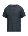 Daniele Fiesoli Man T-shirt Navy Size L Viscose, Nylon, Cashmere, Elastane