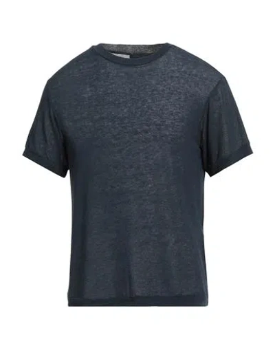 Daniele Fiesoli Man T-shirt Navy Size L Viscose, Nylon, Cashmere, Elastane