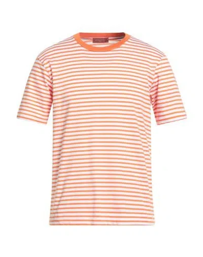 Daniele Fiesoli Man T-shirt Orange Size M Cotton In Multi