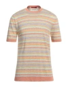 Daniele Fiesoli Man T-shirt Rust Size M Linen In Red