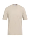 Daniele Fiesoli Man T-shirt Beige Size L Cotton In Neutral