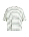 Daniele Fiesoli Man T-shirt Sage Green Size L Cotton In White