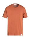 Daniele Fiesoli Man T-shirt Tan Size L Cotton In Brown