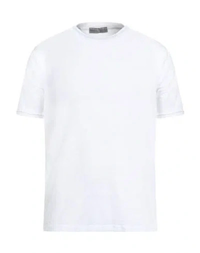 Daniele Fiesoli Man T-shirt White Size L Linen, Elastane