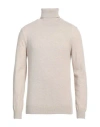 Daniele Fiesoli Man Turtleneck Beige Size L Cashmere