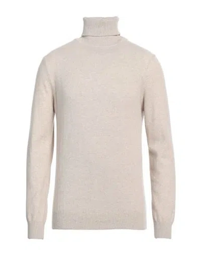 Daniele Fiesoli Man Turtleneck Beige Size L Cashmere
